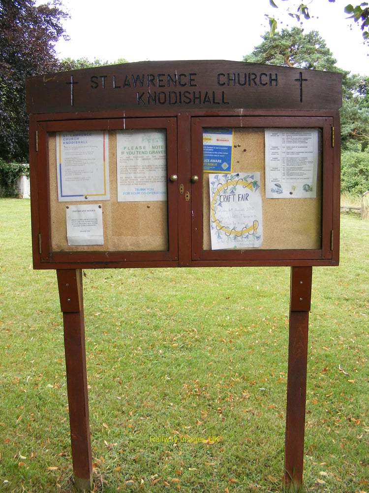 Photo Church 6x4 St.Lawrence Church Notice Board Knodishall  c2010 Model