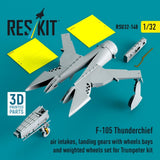 1/32 Reskit RSU32-0148 F-105 Thunderchief air intakes,landing gears with wheels Model