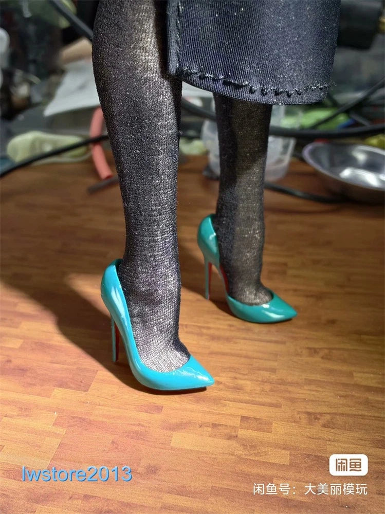 1/6 Blue High Heels Shoes Model For 12" Female TBL PH ANT Worldbox Figure Body Model