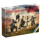 ICM 35715 figures 1:35 WW2 German mortar GrW 34 with Crew (mortar and 4 figures) Model