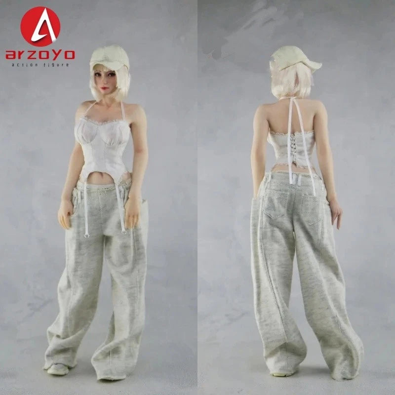 1/6 Casual Strapless Slim Tops Loose Pants Clothes Model Fit 12" Female Figures Model