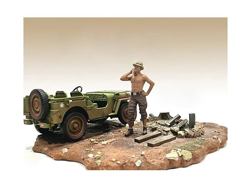 "4X4 MECHANIC" FIGURE 1 FOR 1/18 SCALE MODELS BY AMERICAN DIORAMA 18011 Model