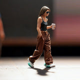 1/64 Scale Woman Miniature Figure Diorama Decoration Tiny Mini People Figurine Model