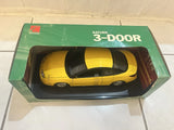 Gate Saturn 3-Door Die-Cast model car 1:18 Yellow New in box. Missing mirror Model