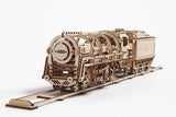 Combo Deal! UGears Locomotive with Tender + Railway Platform - Wooden Model Model