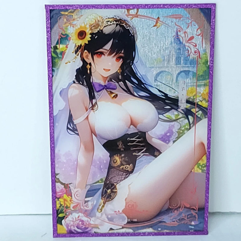 Yor Forger Waifu Card Glitter Fantasy Anime Wall Art Oversized Board A5 Model