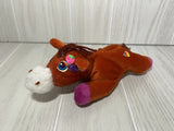 Lisa Frank Cuddle Buddy Bean Bag Creations vintage 90s plush horse from DIY kit Model