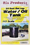 HO Scale Rix Products 628-0500 29' Flat Top Water/Oil Tank Kit Model
