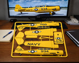 3D Printed Yellow T-6 Texan Model Kit DIY Navy Trainer Aircraft Build Display Model