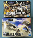 BANDAI HGUC 1/144 Zaku Ground Combat War Set & GM Ground Type Set Gundam Model