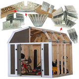 50% Stronger Truss Design Shed Kit - DIY Easy Build'' Model