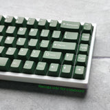 Forest Green Doubleshot PBT 126 Keycaps set fits Cherry MX Mechanical Keyboards Model
