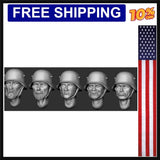 1/35 Scale die-casting resin head model kit, soldiers in helmets heads, 5 hea... Model