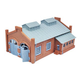 Outland Models Railroad Layout Locomotive Shed/Engine House (2-Stall)  N Scale Model