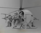 FENG LING 1/48 3D Printed Resin MH-6 Little Bird Team 5 Figures (No Helicopter) Model
