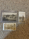 (3) Vintage Original Photos on Poster Board Model