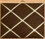 French Bulletin Board Photo Memo Board Brown w/ Gold Sparkles Print 8 x 10 inch Model