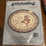 Dimensions Counted Cross Stitch Kit - A Daughter is a Friend - 5" x 7" Model