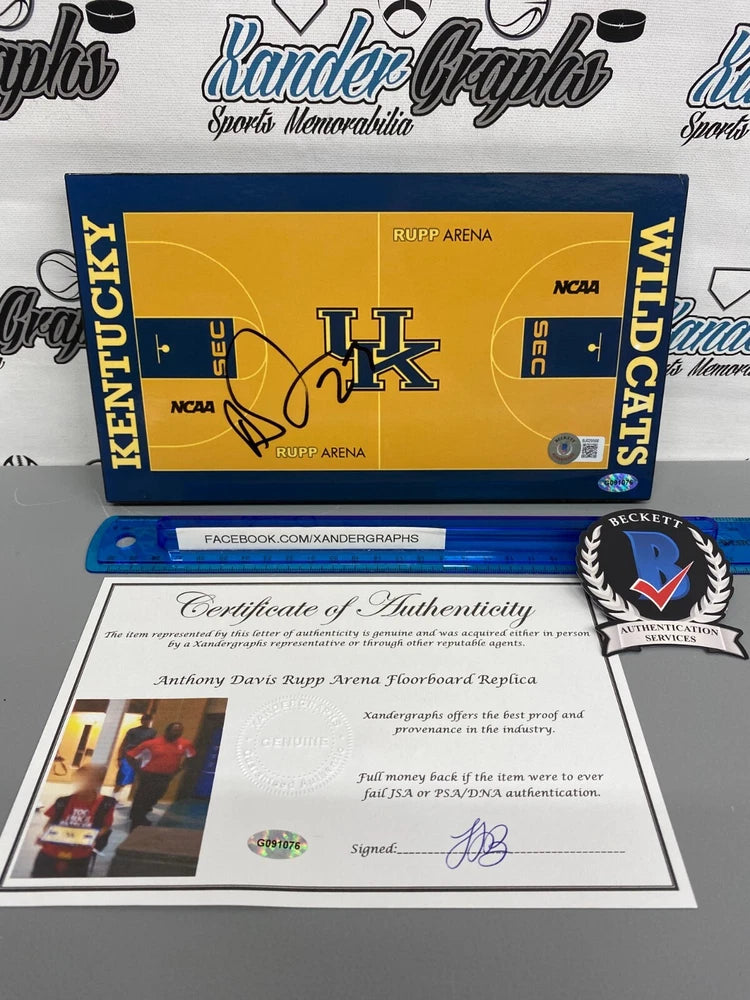 ANTHONY DAVIS KENTUCKY UK SIGNED AUTOGRAPHED CUSTOM FLOOR BOARD BECKETT BAS COA Model