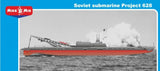 Mikro Mir 350-030 - 1/350 Project 628 Soviet Submarine, scale plastic model kit Model