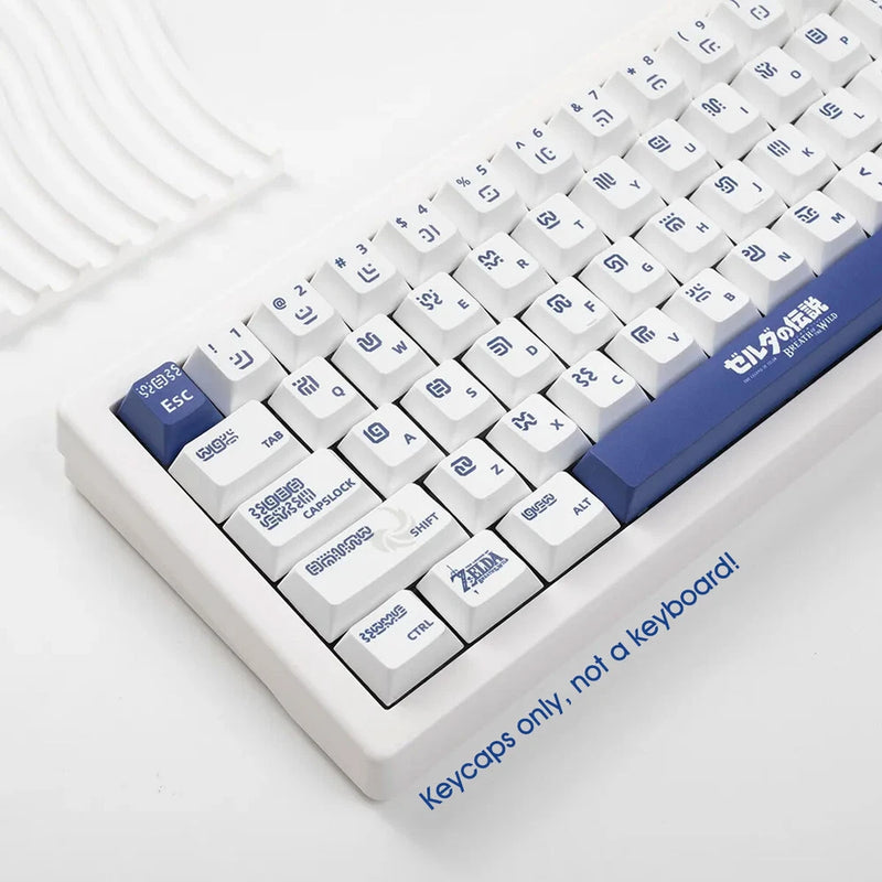 The Legend of Sedar Blue Keycaps Set PBT for Cherry MX Mechanical Keyboards Model