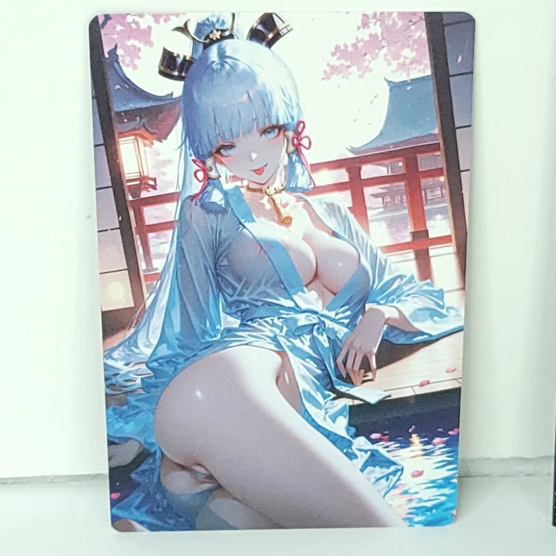 Ayaka Cherry Blossoms Premium Waifu Card Anime Wall Art Oversized Board A5 Model