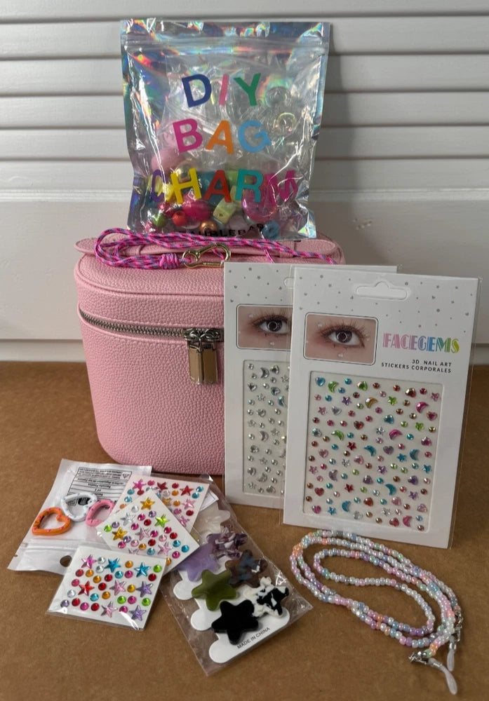 BaubleBar DIY Bead Kit, Body Gems, Keychains, Necklace, Clips & Case -SHIPS FAST Model