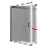 SWANCROWN Enclosed Bulletin Board Lockable Noticeboard Case with Aluminium Fr... Model