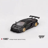 MINIGT 1087# 1:64 Aventador LB Black Diecast Car Model Model