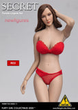 1:6 Red Bras Briefs Underwear Clothes For 12