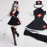 1/12 Scale Female Black Nurse Uniform Outfit Set Fit 6" Snail Shell Mecha Girl Model