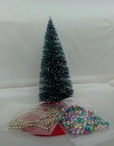 Dollhouse Miniature Christmas Tree Kit with Ornaments to Decorate 1:12  Scale Model