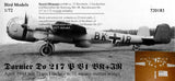 Dornier Do 217 PV1 1944 with 71 sq ft areas 1/72 Bird Models Resin conversion kit Model