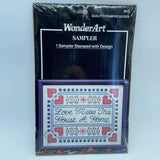 Wonder Art Sampler "Love Makes This House A Home" New Sealed # 9015 Cross Stitch Model
