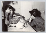 Young Boys Playing Chess Board Games 1960s Vintage Found Photo Snapshot Model