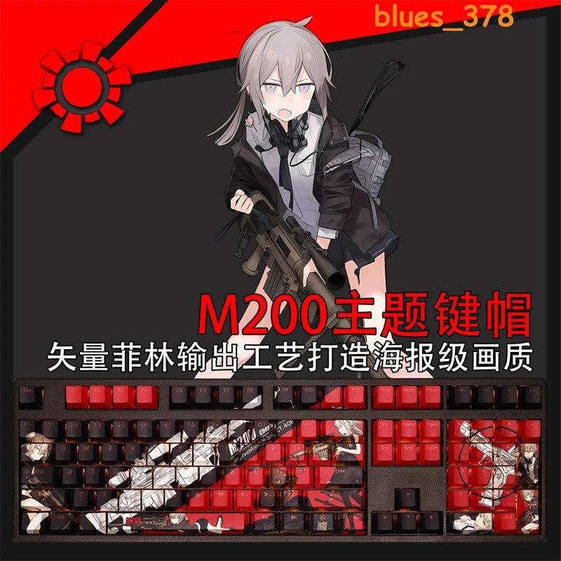 Girls Frontline M200 Keycap Button PBT Cherry MX Sublimation 108Keys For Keypads Model