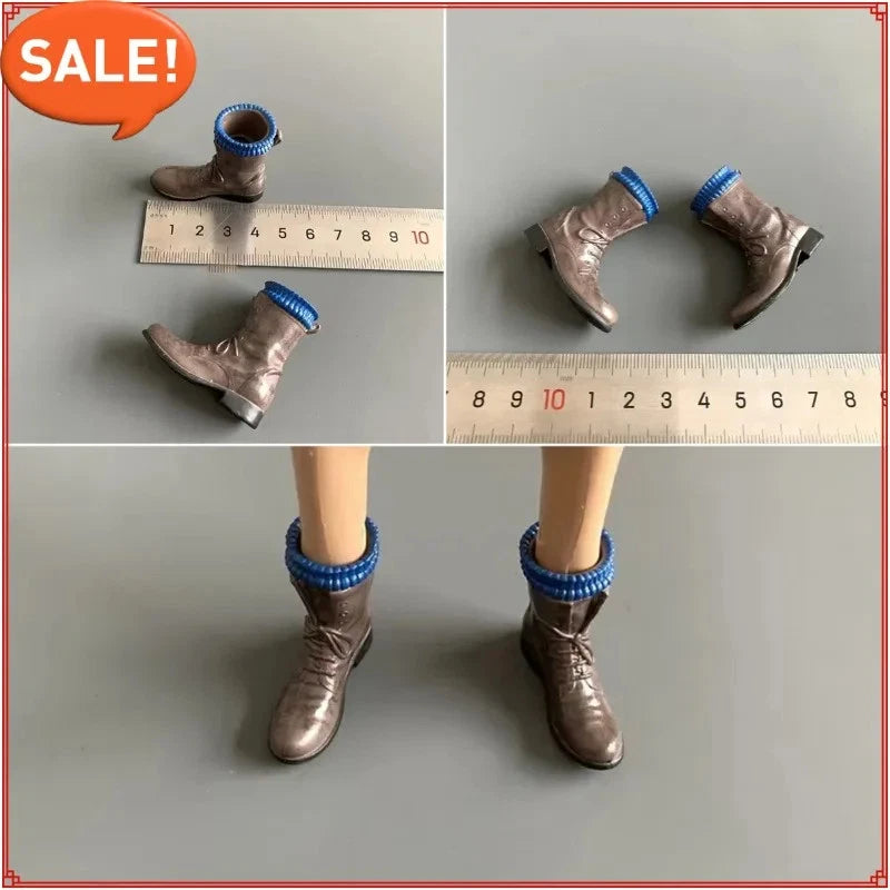 1/6 Scale Men Soldier Solid Straight Inserts Shoes High-top Long Boots Model Model