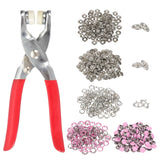 200Set Metal Snap Button Kit 9.5mm Hollow & Solid Prong Snap Button Tool Pink Model