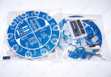 2x Large Round BLUE Frosted LED Sequencer Chaser DIY KIT NE555 CD4017 - USA Model