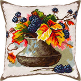 DIY Needlepoint/Tapestry Pillow Kit "Autumn mood" 16x16 in / 40x40 cm Model
