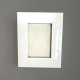 Room & Board White Steel Metal 8x10 Picture Photo Frame Heavy Modern Minimalist Model