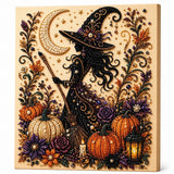 Halloween Witch 3D Pearl Diamond Painting Kit DIY Wall Home Decor Holiday Gift Model