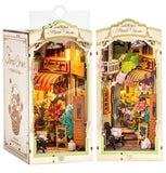 DIY 3D Book Nook Kit-Floral Corner 164pcs Lights up for Magical Bookshelf Effect Model
