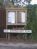 PHOTO  PARISH COUNCIL NOTICE BOARD OUTSIDE TESCO STORE 199 OLD BIRMINGHAM ROAD. Model