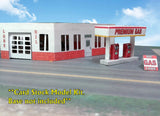 N Scale Building - Gas Station - Service Station  Cardstock kit Model