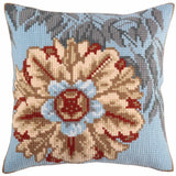 CdA stamped cross stitch kit cushion "Asure turquoise" 5328, 40x40cm, DIY Model