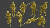 1/35 Scale WwII Japanese Soldiers in Battle 8 Figures Model Kit Resin Printed Model