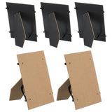 Easel Back Picture Frame Stand Metal Hinges Strap 7" Board 5 Pcs & Black Model