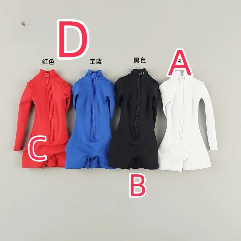 1/6 Scale Female Girl Short Bodysuit Jumpsuit Clothe Model Fit 12in Body Figures Model