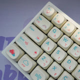 Creamy White Weather MOA Profile Dye Subs PBT Keycap Set Model